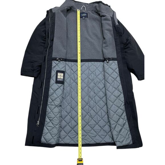 Lands End Squall Stadium Extra Long Maxi Jacket Womens 3X Black Parka Waterproof - Picture 2 of 9